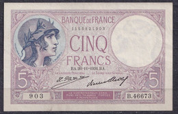 France - 1931-  5 Frank  20.11..31..-. P72d10..XF- - 5 F 1917-1940 ''Violet''