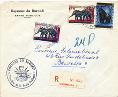 BURUNDI 1963  RECOMMANDE USUMBURA  TO BRUXELLES     2 SCANS - Covers & Documents
