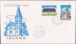 Islande - Island - Iceland FDC5 1978 Y&T N°483 à 484 - Michel N°530 à 531- EUROPA - FDC