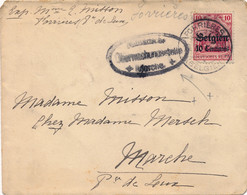 COVER  OBERWACHUNGSSTELLE MARCHE ( BELGIE )  STEMPEL FORRIERES  TO MARCHE - Covers & Documents