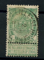 BELGIQUE - COB 83 - 5C VERT JAUNE RELAIS A ETOILES LILLE-ST-HUBERT - 1893-1907 Coat Of Arms