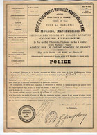 VP21.629 - 1904 - Police D'Assurance Mutuelle Mobilière à LE MANS Pour Mr GODARD Epicier à SAINT GERMAIN DE LA COUDRE - Bank & Versicherung