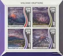 Sierra Sierra Leone Leone 8735-8738 Sheetlet (complete. Issue.) Unmounted Mint / Never Hinged 2017 Volcanic Eruption - Sierra Leone (1961-...)