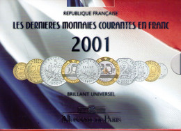 France. Série Brillant Universel 2001 - BU, Proofs & Presentation Cases