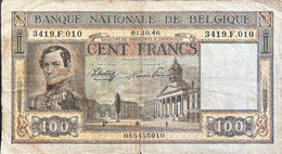 Belgium 100 Francs, P-126 (01.10.1946) - Very Good - 100 Franchi