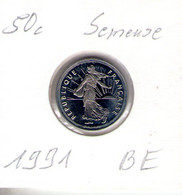 France. 1/2 Franc 1991 Frappe BE - 50 Centimes