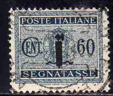 ITALIA REGNO ITALY KINGDOM 1944 REPUBBLICA SOCIALE ITALIANA RSI TASSE POSTAGE DUE TAXE SEGNATASSE FASCIO CENT. 60c USATO - Segnatasse