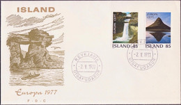 Islande - Island - Iceland FDC5 1977 Y&T N°475 à 476 - Michel N°522 à 523 - EUROPA - FDC