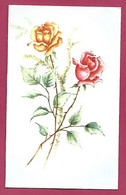 Roses Jaune Et Rose "Meilleurs Voeux" 2scans EDUG - Flowers
