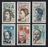 Francia 1962 - YT 1345/50 - Personajes Franceses - MNH - Unused Stamps