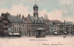 BELGIQUE - Mons - La Grand Place - Colorisé - Carte Postale Ancienne - Mons