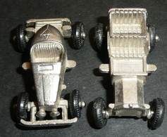 Lot De 2 Anciens Véhicules Miniatures Voitures Tacots Ford Mercedes, Kinder Ou Autre - Figurines En Métal