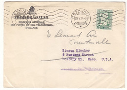 Islande - Lettre De 1954 - Oblit Reykjavik -  Lettre - Plume - - Brieven En Documenten