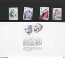 BRITISH THEATRE : 4 Stamps, 1982 - Presentation Packs