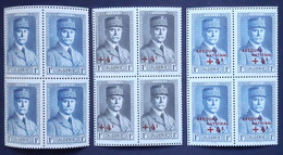 ALGERIE - N°168-169-170 - Neuf SANS Charnière ** / MNH - 3 BLOC DE 4 - Unused Stamps