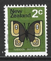 New Zealand 1973. Scott #534 (U) Tussock Butterfly - Used Stamps