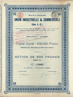 - Titre De 1920 - Union Industrielle & Commerciale - - Industrie