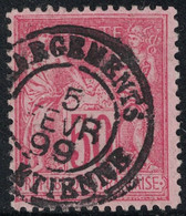 SAGE - LOIRE - ST ETIENNE - OBLITERATION CENTRALE  - CHARGEMENTS ST ETIENNE - N°98. - 1876-1898 Sage (Type II)