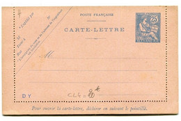 !!! ALEXANDRIE : ENTIER POSTAL TYPE MOUCHON 25 CARTE LETTRE CL4 NEUVE - Storia Postale