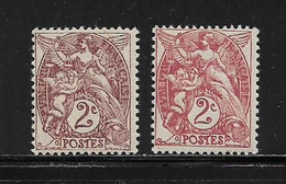 FRANCE  ( FR1 -  239 )   1900  N° YVERT ET TELLIER  N°  108/108a   N** - Unused Stamps