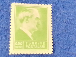 TÜRKEY--1940-50-    0.50K  ATATÜRK.  DAMGASIZ - Ongebruikt