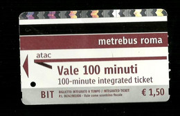 Biglietto Autobus E Metro Italia - Roma Tipo 5 - Europa