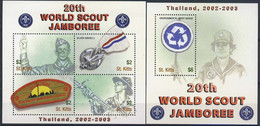 MPS-BK1-012 MINT ¤ ST KITTS 2002 KOMPL. SET ¤  PFADFINDER - SCOUTING - PADVINDERS - BADEN POWELL - Unused Stamps