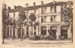 Paris 15ème * Caserne Des Sapeurs Pompiers , Square Violet * Sapeur Pompier Fireman - District 15