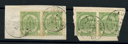 BELGIQUE - COB 83 - LOT DE 2 PAIRES 5C VERT SIMPLE CERCLE ST SAUVEUR - 1893-1907 Stemmi