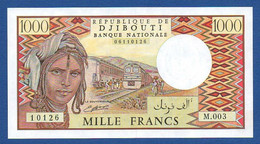 DJIBOUTI - P.37d – 1000 1.000 Francs ND (1979-2005) UNC, Serie M.003 10126 - Gibuti
