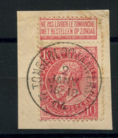 BELGIQUE - COB 58 - 10C ROSE RELAIS A ETOILES TONGERLOO (ANVERS) - 1893-1900 Schmaler Bart