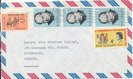 New Zealand Air Mail Cover Sent To Denmark Auckland 9-12-1965 Topic Stamps - Airmail