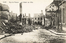 VISE - Guerre 1914-1918 - Rue Du Perron Et Hôtel De Ville - N'a Pas Circulé - Wezet