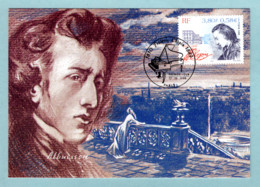 Carte Maximum 1999 - Frédéric Chopin - Compositeur - YT 3287 - Paris - 1990-1999