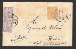 ROMANIA  TO AUSTRIA - POSTCARD STATIONERY - 1924. - Autres & Non Classés