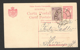 ROMANIA  TO AUSTRIA - POSTCARD STATIONERY - 1922. - Andere & Zonder Classificatie