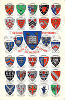ECOLES - OXFORD UNIVERSITY - Arms Of The Colleges Of Oxford - Carte Postale Ancienne - Scuole