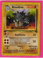 Carte Pokemon Francaise 1995 Wizards Jungle 45/64 Rhinoferos 100pv En L'etat 1 Edition - Wizards