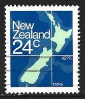 New Zealand 1982. Scott #649 (U) Map  *Complete Issue* - Used Stamps