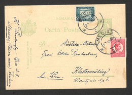 KINGDOM ROMANIA TO AUSTRIA  - POSTCARD - STATIONERY - 1931. - Sonstige & Ohne Zuordnung
