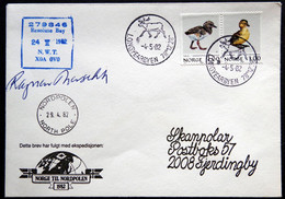Norway 1982 NORTH POLE   MiNr.811-12  (lot 4194 ) - Covers & Documents