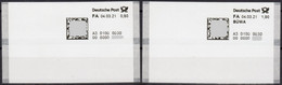 Deutschland Bund Test Poststation Nr. 003D ATM Satz Ohne / Mit Zudruck BÜWA Xx Automatenmarken Selbstklebend Matrixcode - Automatenmarken