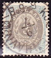 DENMARK 1875 Figures 3 Ore  Mi. 22 I Y A A - Used Stamps