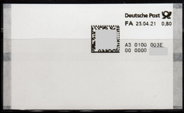 Deutschland Bund Test Poststation Nr. 003E ATM 0,80 Postfrisch Automatenmarken Selbstklebend Matrixcode - Automatenmarken
