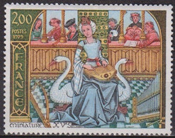 La Musique, Cygnes Blancs - FRANCE - Miniature Du XV° Siècle - N° 2033 ** - 1979 - Used Stamps