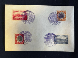 Enveloppe Courrier 4 Nov 1910 * 4 Timbres + Cachets Oblitération Affranchissement Yokohama * Japon Japan - Briefe U. Dokumente