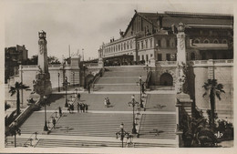 CPSM Marseille, Escalier Monumental De La Gare - Quartier De La Gare, Belle De Mai, Plombières