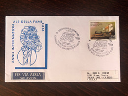 ITALY TRAVELED COVER LETTER TO USA 1995 YEAR  X-RAY ROENTGEN MEDICINE HEALTH STAMPS - F.D.C.