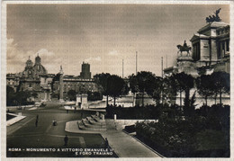 CARTOLINA  ROMA,LAZIO,MONUMENTO A VITTORIO EMANUELE II E FORO TRAIANO-STORIA,MEMORIA,CULTURA,BELLA ITALIA,VIAGGIATA 1937 - Altare Della Patria