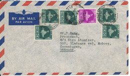 India Air Mail Cover Sent To Denmark 24-3-1965 - Luftpost